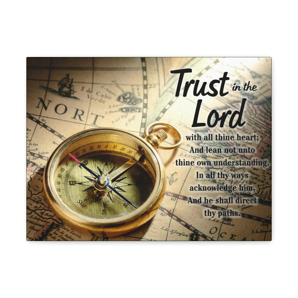 Scripture Walls Proverbs 3:6 Ancient Map Bible Verse Canvas Christian Wall Art